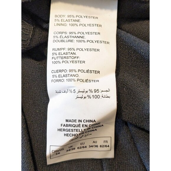 Love and Legend Dress Womens Plus 5X Black Surplice Belted Stretch Sleeveless - Picture 6 of 6